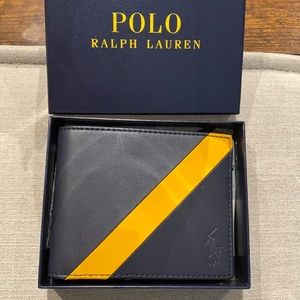 Polo Ralph Lauren Men’s Navy Leather Wallet